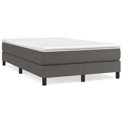 Produktbild von vidaXL Boxspringbett mit Matratze Grau 120x200 cm Kunstleder