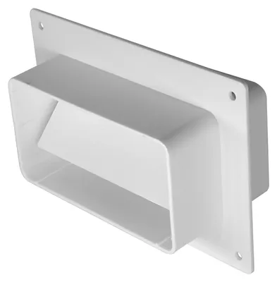 Produktbild von Flachkanal Wandflansch mit Rückschlagklappe 110x55 mm