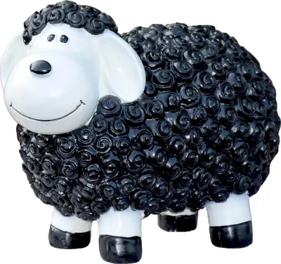 Produktbild von Schwarzes Schaf Gartenfigur 23 cm hoch Deko Figur