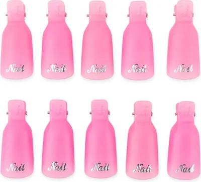 Immagine prodotto di Clip per la rimozione di glitter/gel/ibridi rosa 10 pezzi