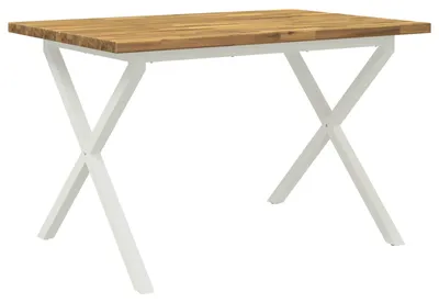 Obrázok produktu pre Štvorcový jedálenský stôl, rozmer 120 x 70 x 75 cm, vyrobený z masívneho akáciového dreva