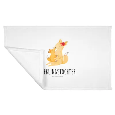 Produktbild von Mr. & Mrs. Panda Flauschtuch Fuchs Mama - Weiß - Geschenk, Umarmen, 50x100 Handtuch, Tochter, Baumwollhandtuch, gesichtshandtuch, Schoß, Muttertag