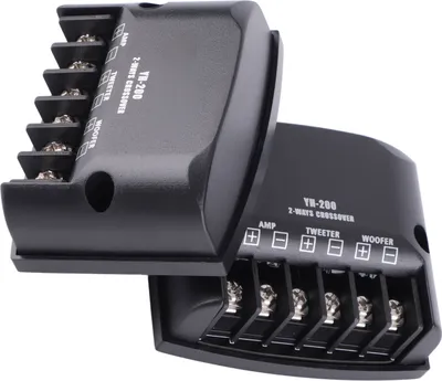 Obrázek produktu pro 2ks Dvoucestný reproduktor do auta Frekvenční dělič 12V 60W Vysokofrekvenční kondenzátory černé Univerzální
