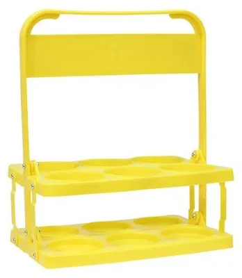 Obrázok produktu pre Pvc držiak na fľaše Basic 6uds pre 6 fliaš 750 ml žltý