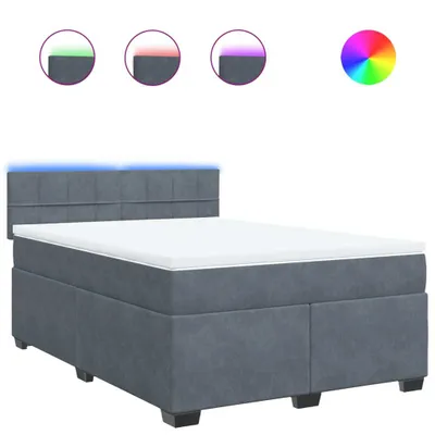 Obrázok produktu pre vidaXL Boxspring posteľ s matracom Tmavo šedá 140x190 cm Velvet