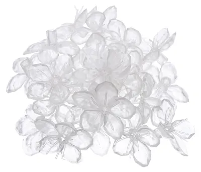 80 Kirschblüten-Lampenschirme aus PVC, transparent, für LED-Lichterketten