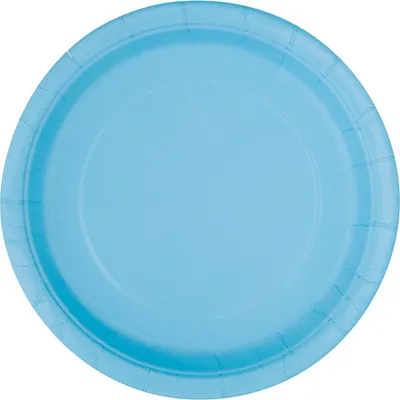 Produktbild von Unique Party - Rund - Wegwerf-Teller, Papier 8er-Pack SG37346 (Einheitsgröße) (Hellblau)