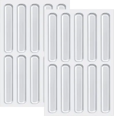 Produktbild von 20 Stš¹ck M?bel-Sto?stangen, Silikon, klar, Schranktš¹r-Sto?stangen, Selbstklebende M?bel-Sto?leisten, 6,3 cm, Schrank-Sto?stangen, transparente Sto?stangen-Pads fš¹r M?bel- und Tš¹renschutz