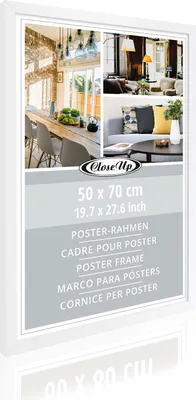 Obrázek produktu pro Rám na plakáty 50 x 70 cm Imitace dřeva bílý