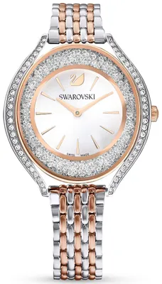 Zdjęcie produktu dla Zegarek Swarovski Crystalline Aura, produkcja szwajcarska, metalowa bransoletka, kolor różowy, mieszanka metali CRY AURA:MB ROG/CRY/PRO 5644075/Sprzedaż do wyczerpania zapasów