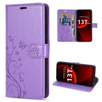 Produktbild von Hülle Xiaomi 13T / 13T Pro, Handy Tasche Handyhülle Wallet Case Flip Cover Etui Lila