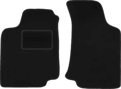 Obrázek produktu pro Přední velurové autokoberce na míru pro Volkswagen Golf III (1993-2002, kabriolet, hatchback, kombi) černé, sada 2 ks, s úchyty