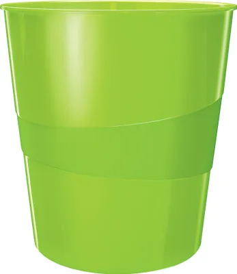 Image de LEITZ 5278-10-54 Corbeille à papier WOW, en plastique, 15 litres, vert