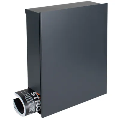 Produktbild von MOCAVI Box 111 Design-Briefkasten mit Zeitungsfach anthrazit-grau (RAL 7016) Wandbriefkasten