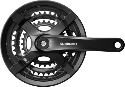 Produktbild von Shimano Tourney FC-TY501 48x38x28z 170 mm 4 Kanten Deckel schwarz (8s) EFCTY501C888CLB