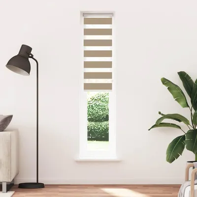 Produktbild von vidaXL Doppelrollo Sandbraun 45x230 cm Stoffbreite 40,9 cm Polyester