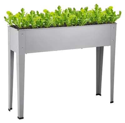 Produktbild von Metallisches Hochbeet 101,5x26x80 cm