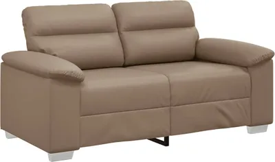 Zdjęcie produktu dla 2-osobowa sofa Cappuccino 160x81x84 cm ze skóry ekologicznej