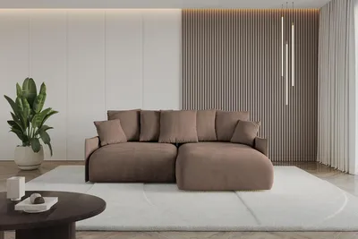 Produktbild von ALTDECOR Ecksofa mit Schlaffunktion und Bettkasten ONESK-L-v1 216x177x72 cm  Braun - Corner Sofa Eckcouch Couch L-Form  angeordnet Schlafcouch Ausziehbar Wohnlandschaft