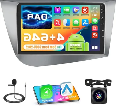 Imagen del producto de Radio para coche – Sistema de navegación – Reproductor multimedia – Radio con pantalla táctil – Pantalla HD de 9 pulgadas – Android 15