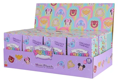 Immagine prodotto di Espositore con 12 figurine di peluche Disney Snuglets in confezione a sorpresa