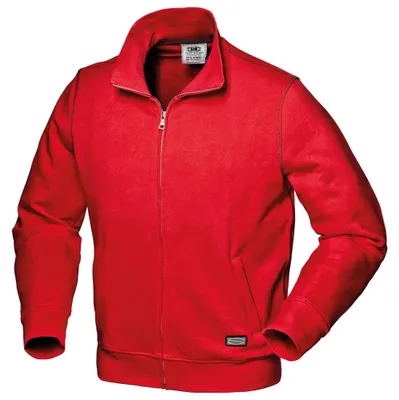 Productafbeelding van Sir Safety Olympic fleecejack 100% katoen met rits en winddichte opstaande kraag, maat XXL, rood