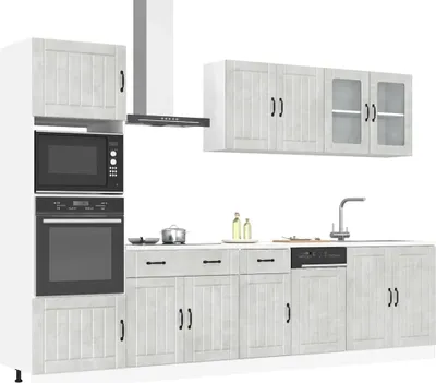 Produktbild von Möbel 7-tlg. Küchenschrank-Set Kalmar Betongrau Holzwerkstoff 3314745