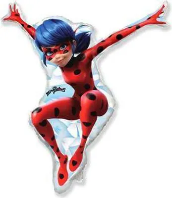 Zdjęcie produktu dla Balon Foliowy - Lady Bug Miraculum, Biedronka i Czarny Kot, FX