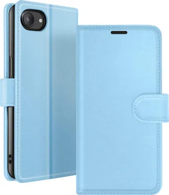 Produktbild von Zanaé, Klappetui iPhone 16e mit Kartenhalter & Magnetverschluss, Hellblau