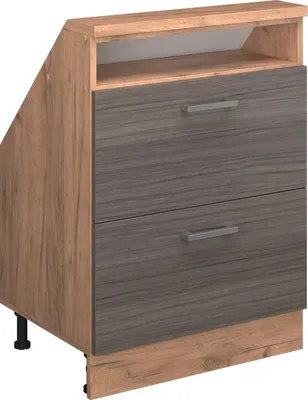 Produktbild von Dachschrägenschrank Vicco Rion Edelgrau mit 2 Schubladen, Model 56082