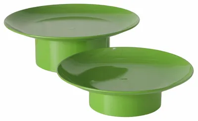 Produktbild von Tabletts aus Metall auf einem Fuß PLANA, Ø 32,5-28 cm, 2er-Set