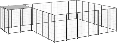 Obrázok produktu pre Koterec pre psy čierny 12,1 m² oceľ