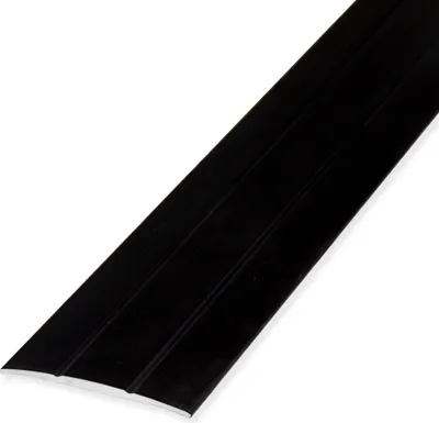 Produktbild von PROVISTON Übergangsprofil | 1.8 x 38 x 2700 mm | Übergangsschiene Übergangsleiste Bodenprofil Abdeckleiste Aluminium eloxiert Schwarz Selbstklebend