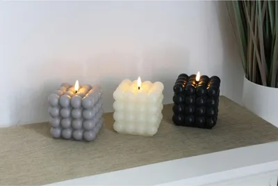 Produktbild von BURI LED Bubble Kerzen Elektrische Teelichter Flackernd Tischdekoration Timer