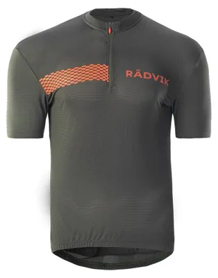 Obrázek produktu pro Radvik - Tričko pro cyklisty "Charlie" pro muže, model IG1485 (velikost S), barva: tmavě zelená/oranžová