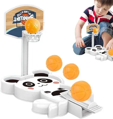 Image de Jeu de basket de table pour enfants et adultes - Un jeu de table sympa pour le bureau ou la maison - Jeu de basket à quatre joueurs pour la table.