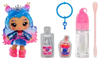 Zdjęcie produktu dla MGA Entertainment Yummiland Lip Gloss Doll Series 2- Rock Candy (Roxie Crystal Candy), Mini lalka, Damski, 4 lat(a), 100 mm, Wielobarwny