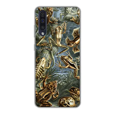 Produktbild von MuchoWow® Handyhülle Schutzhülle Hülle für Samsung Galaxy A30s Batrachia - Haeckel - Alte Meister Silikon Softcase Handy Hülle - Karteninhaber