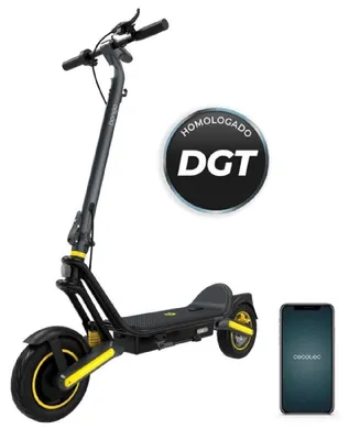 Produktbild von Cecotec Bongo GS50 XXL Connected, Klassischer Roller, Schwarz, Gelb, 25 km/h, 120 kg, Unisex, 2 Rad/Räder