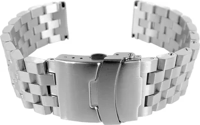 Produktbild von Minott Uhrenarmband | massives Edelstahl | matt | Faltverschluss8, Stegbreite:22mm