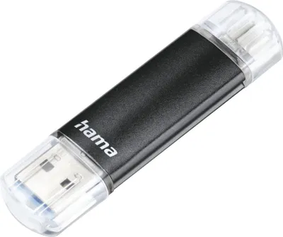 Produktbild von Hama USB-Stick Laeta Twin, USB 3.0, 64GB, Schwarz
