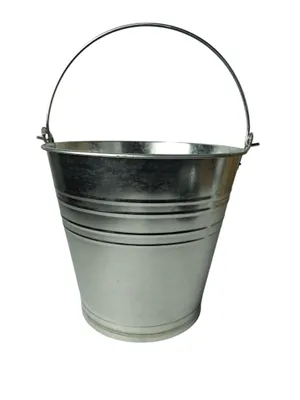 Produktbild von Zinkeimer 12 Liter verzinkt mit Metallgriff - robuster Metalleimer für Garten, Haushalt & Asche
