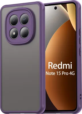 Produktbild von Handyhülle für Xiaomi Redmi Note 15 Pro 4G Matt Stoßfest Schutzhülle Back cover in Lila