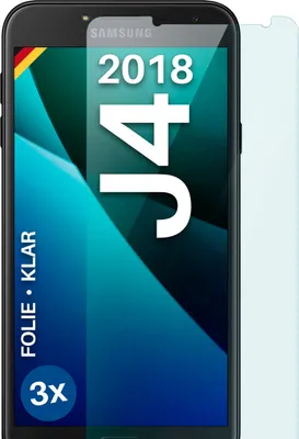 Produktbild von moex® 3x Schutzfolie kompatibel mit Samsung Galaxy J4 (2018) - Displayschutzfolie dünn Folie, Klar