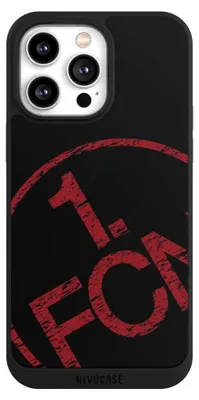 Produktbild von NIVOCASE Handyhülle für Apple iPhone 14 Pro Max  Hülle NIVOpure Case Schwarz 1. FCN Fanartikel Textur