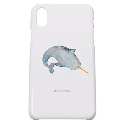 Produktbild von Mr. & Mrs. Panda Iphone 10 Handyhülle Narwal - Weiß - Geschenk, X, Wal, Hülle, Kinderzimmer, Hausfrau, Putzen, Handy, Aufräumen, Meer, Case