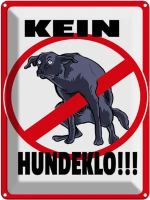 Produktbild von vianmo Blechschild 40x30 cm Kein Hundeklo Tiere Hund
