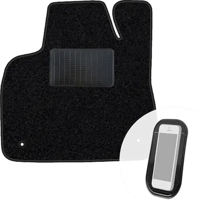 Produktbild von moto-MOLTICO Fahrer Fußmatte Auto Velours Fahrerseite Autoteppiche Schwarz Fahrermatte 1-teilig passend für Citroen DS5 2011-2015