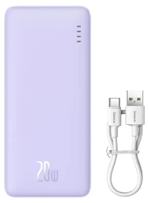 Obrázek produktu pro Baseus Airpow PPAP20K, 20000 mAh, Lithium-polymerová (LiPo), Power Delivery, 20 W, Fialová