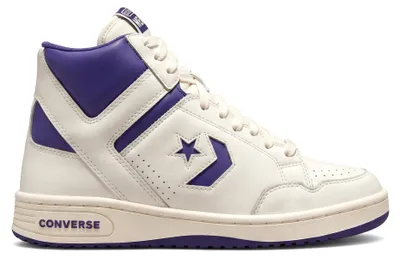 Produktbild von Converse Weapon Mid Leder Basketball Sneaker Vintage Weiß Lila Damen Herren